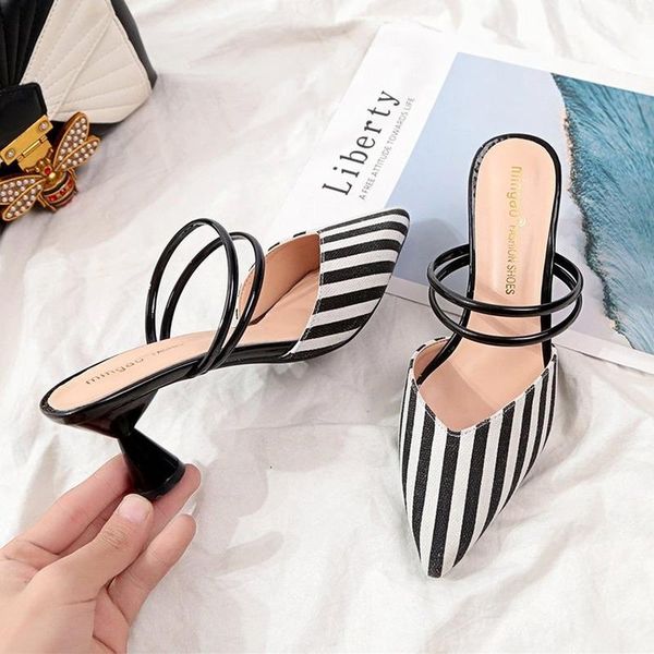 sandals women pointed toe mid heels simple korean style womens retro elegant outdoor summer breathable shoes leisure all-match, Black
sandals women pointed toe mid heels simple korean style womens retro elegant outdoor summer breathable shoes leisure all-match, Black