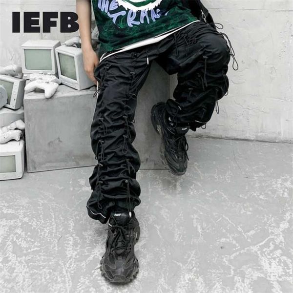 iefb /men's and women's wear high-quality functional drawstring sweatpants autumn streetwear casual loose pants 9y1317 211201, Black
iefb /men's and women's wear high-quality functional drawstring sweatpants autumn streetwear casual loose pants 9y1317 211201, Black