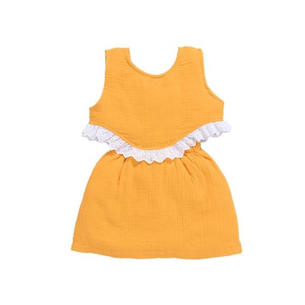 clothing sets breathable little girls princess dress summer children solid color lace decoration round collar sleeveless splicing skirt, White
clothing sets breathable little girls princess dress summer children solid color lace decoration round collar sleeveless splicing skirt, White