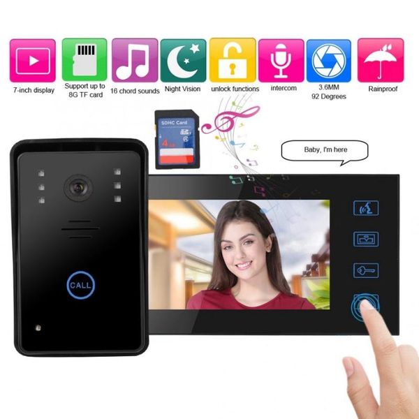 doorbells mirilla digital 7in tft video po camera doorbell home security intercom access system 110-240v ring
doorbells mirilla digital 7in tft video po camera doorbell home security intercom access system 110-240v ring