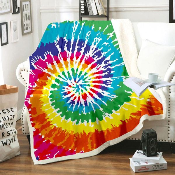 130*150cm tie dye throw blanket fleece rectangle blanket rug rainbow color for camping sofa couch bed 150cm*200cm
130*150cm tie dye throw blanket fleece rectangle blanket rug rainbow color for camping sofa couch bed 150cm*200cm
