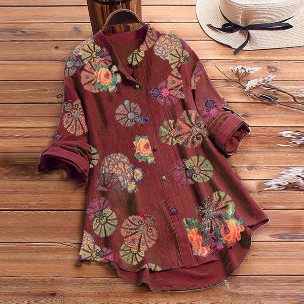 women's blouses & shirts women vintage cotton linen blouse autumn long sleeve flower print shirt casual tunic femininas plus size blus, White
women's blouses & shirts women vintage cotton linen blouse autumn long sleeve flower print shirt casual tunic femininas plus size blus, White