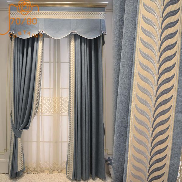 curtain & drapes french luxury high-end flannel embroidery lace stitching thickening blackout curtains for living room bedroom customization
curtain & drapes french luxury high-end flannel embroidery lace stitching thickening blackout curtains for living room bedroom customization