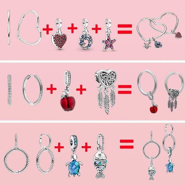 hoop & huggie 925 sterling silver pendiente earrings match charms diy for women girls fit original fine jewelry joyas, Golden;silver
hoop & huggie 925 sterling silver pendiente earrings match charms diy for women girls fit original fine jewelry joyas, Golden;silver
