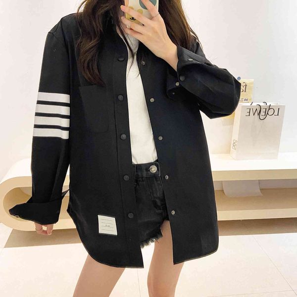 tb four bar oxford spinning black men's and women's same lovers' wear 21 autumn new korean casual cotton shirt, White
tb four bar oxford spinning black men's and women's same lovers' wear 21 autumn new korean casual cotton shirt, White