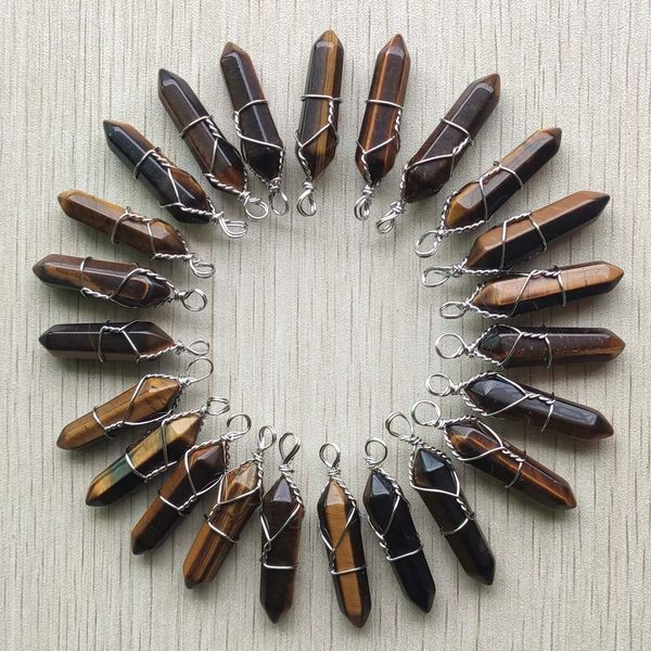 wire wrapped tiger eye stone pillar hexagon pendulum charms pendant hangings fashion jewelry making wholesale, Bronze;silver
wire wrapped tiger eye stone pillar hexagon pendulum charms pendant hangings fashion jewelry making wholesale, Bronze;silver