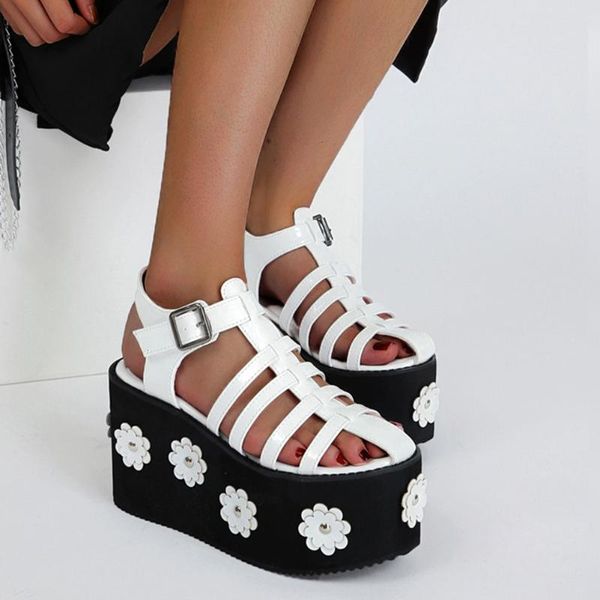sandals arrivals flower female round toe hollow out platform wegdes gladiator brand summer women 2021 punk big size 40, Black
sandals arrivals flower female round toe hollow out platform wegdes gladiator brand summer women 2021 punk big size 40, Black