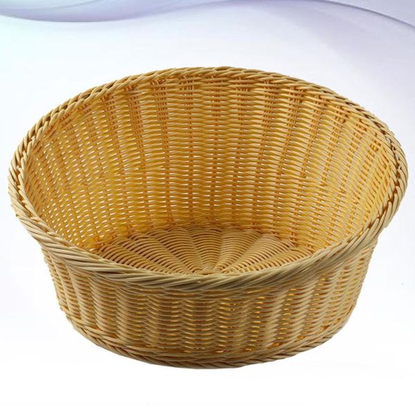 1pc imitated rattan woven basket woven basket fruit bread household deskorganizer (yellow)
1pc imitated rattan woven basket woven basket fruit bread household deskorganizer (yellow)