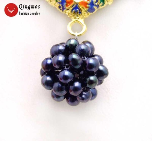 pendant necklaces qingmos natural black pearl necklace for women with 4-5mm handwork weaving 20mm ball stone jewelry n6214, Silver
pendant necklaces qingmos natural black pearl necklace for women with 4-5mm handwork weaving 20mm ball stone jewelry n6214, Silver