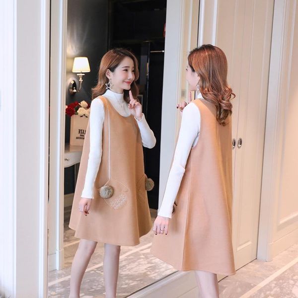 maternity dresses 2021 pregnant women dress autumn fashion korean embroidered vest for clothes, White
maternity dresses 2021 pregnant women dress autumn fashion korean embroidered vest for clothes, White