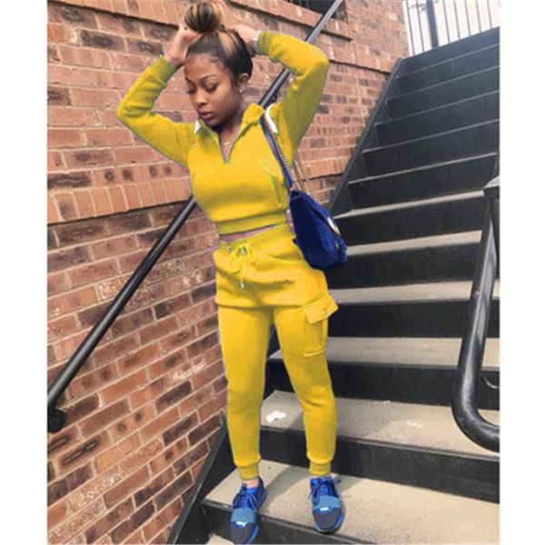 solid colors splicing womens sets fashion trend long sleeve zipper drawstring trousers two piece sets designer female casual tracksuits, Gray
solid colors splicing womens sets fashion trend long sleeve zipper drawstring trousers two piece sets designer female casual tracksuits, Gray