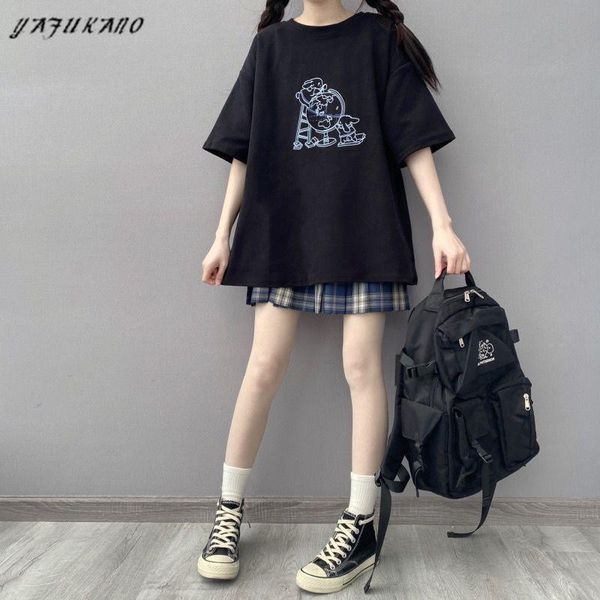 women's t-shirt kawaii graphic t shirts women black print alt clothes aesthetic fashion 2021 summer tee shirt cute mujer, White
women's t-shirt kawaii graphic t shirts women black print alt clothes aesthetic fashion 2021 summer tee shirt cute mujer, White