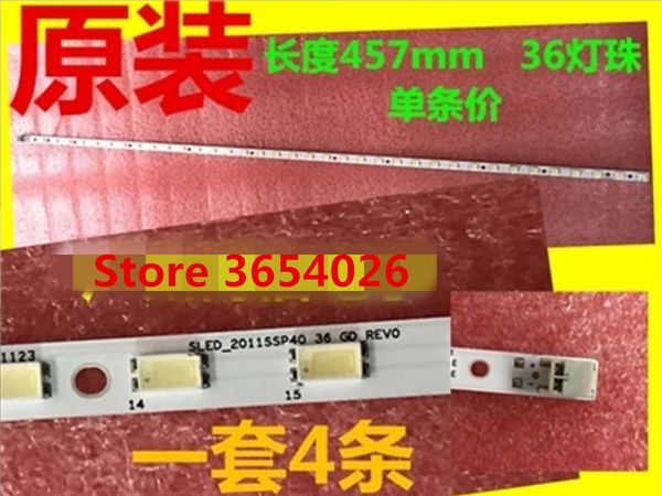 effects 4piece/lot led strip gt0330-4 e329419 sled-2011ssp40 36 rev0 leds 457mm for lcd-40lx330a
effects 4piece/lot led strip gt0330-4 e329419 sled-2011ssp40 36 rev0 leds 457mm for lcd-40lx330a