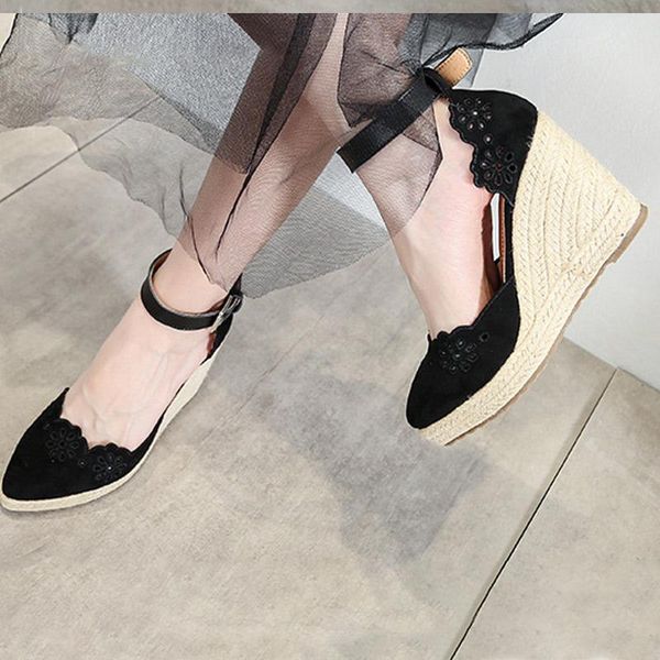 dress shoes 2021 women pumps wedge thick bottom platform cane woman's snadals weave buckle strap lady stiletto hollow out ankle wrap fe, Black
dress shoes 2021 women pumps wedge thick bottom platform cane woman's snadals weave buckle strap lady stiletto hollow out ankle wrap fe, Black