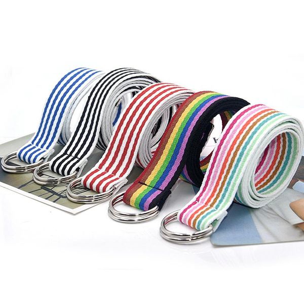 belts rainbow stripe belt women canvas waist for girls street hip hop waistband knot straps summer students jeans bondage, Black;brown
belts rainbow stripe belt women canvas waist for girls street hip hop waistband knot straps summer students jeans bondage, Black;brown