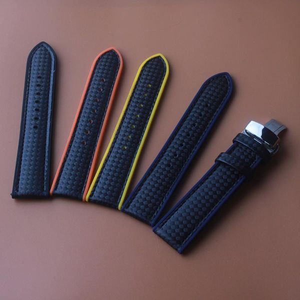 watch bands 22mm watchband carbon fiber with rubber yellow orange blue black waterproof watches accessories for sport wristwatch mens womens, Black;brown
watch bands 22mm watchband carbon fiber with rubber yellow orange blue black waterproof watches accessories for sport wristwatch mens womens, Black;brown