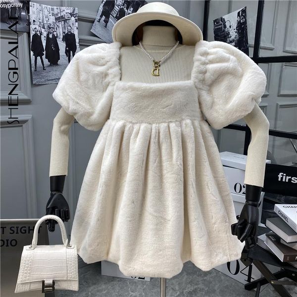 shengpalae french court style plush bubble sleeve backless dress for female sweet square collar above knee dresses 5a608, Black;gray
shengpalae french court style plush bubble sleeve backless dress for female sweet square collar above knee dresses 5a608, Black;gray