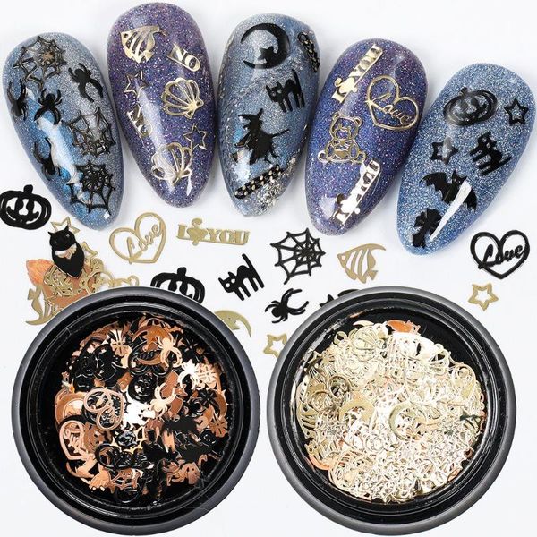 nail art decorations mix shapes halloween metal foil decals slice sequins accessories manicure tool set, Silver;gold
nail art decorations mix shapes halloween metal foil decals slice sequins accessories manicure tool set, Silver;gold