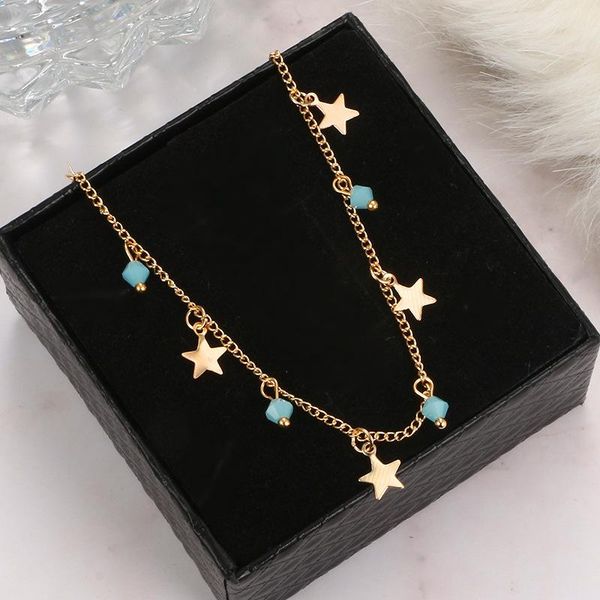 anklets trendy women fashion beach pendants pentagram creative foot geometric fine barefoot retro cavigliera, Red;blue
anklets trendy women fashion beach pendants pentagram creative foot geometric fine barefoot retro cavigliera, Red;blue