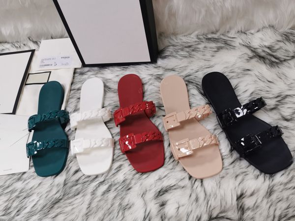 2021 designer women sandals rubber slipper fashion flat jelly slides beach sandal party shoes red green black white beige 5 colors summer
2021 designer women sandals rubber slipper fashion flat jelly slides beach sandal party shoes red green black white beige 5 colors summer