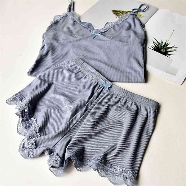 two piece cotton pajamas set for women lace and shorts pajama sets spaghetti strap sleepwear high elastic woman clothes 210924, Black;red
two piece cotton pajamas set for women lace and shorts pajama sets spaghetti strap sleepwear high elastic woman clothes 210924, Black;red