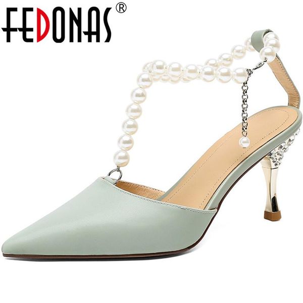 fedonas pointed toe shoes for women pearl decoration genuine leather high heels pumps female genuine leather wedding party shoes, Black
fedonas pointed toe shoes for women pearl decoration genuine leather high heels pumps female genuine leather wedding party shoes, Black