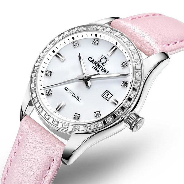 wristwatches switzerland carnival women watches ladies automatic mechanical watch waterproof relogio feminino 8685l-11, Slivery;brown
wristwatches switzerland carnival women watches ladies automatic mechanical watch waterproof relogio feminino 8685l-11, Slivery;brown