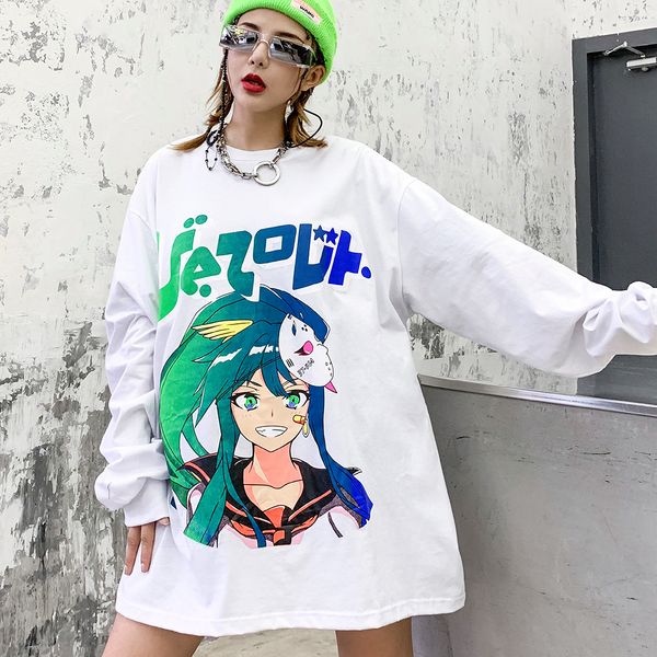 2021 new harajuku cartoon long sleeve tshirt kawaii cute shirts oversized japanese streetwear clothes women fashion clothing 0ncd, White
2021 new harajuku cartoon long sleeve tshirt kawaii cute shirts oversized japanese streetwear clothes women fashion clothing 0ncd, White