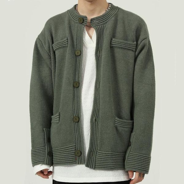men's sweaters korean style o-neck knit sweater men fashion loose single row button cardigan man's casual simple green autumn coat, White;black
men's sweaters korean style o-neck knit sweater men fashion loose single row button cardigan man's casual simple green autumn coat, White;black