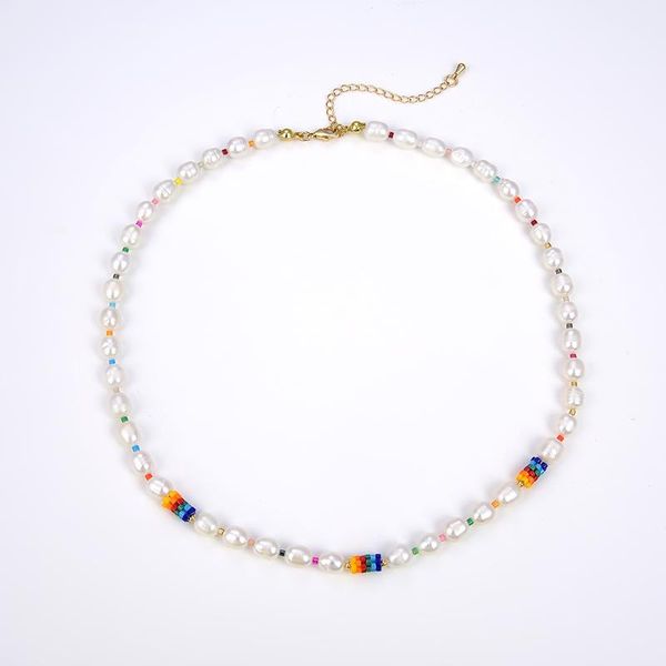 chokers kkbead 7-8mm natural freshwater baroque pearl necklace fashion colorful beads girl gift with gold-plated buckle boho choker, Golden;silver
chokers kkbead 7-8mm natural freshwater baroque pearl necklace fashion colorful beads girl gift with gold-plated buckle boho choker, Golden;silver