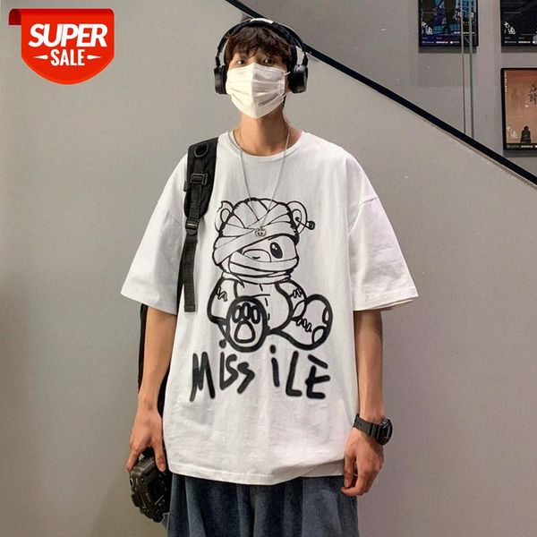 fried street graffiti t-shirt short-sleeved men's thin loose printing couple half-sleeved clothes #c29d, White;black
fried street graffiti t-shirt short-sleeved men's thin loose printing couple half-sleeved clothes #c29d, White;black