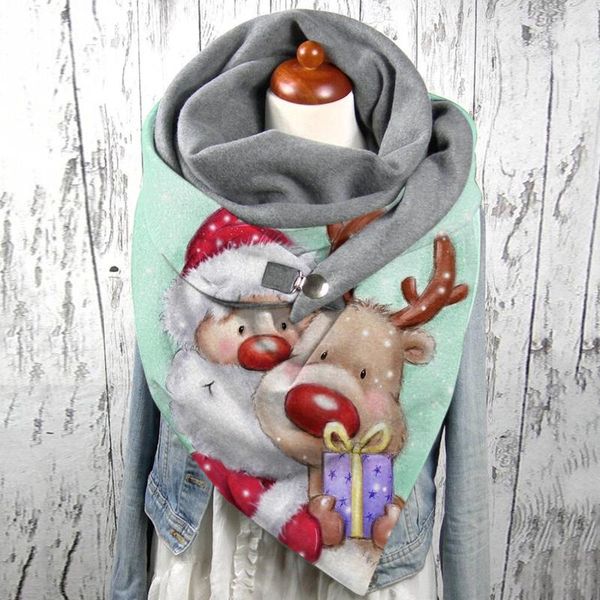 scarves fashion women christmas elk santa print scarf hijabs female lady retro button multi-purpose shawl winter echarpe, Blue;gray
scarves fashion women christmas elk santa print scarf hijabs female lady retro button multi-purpose shawl winter echarpe, Blue;gray