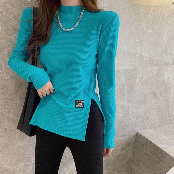 cotton sweater elastic skinny knit tshirt 2021 spring long sleeve blouse turtleneck for women shirt girl slim, White;black
cotton sweater elastic skinny knit tshirt 2021 spring long sleeve blouse turtleneck for women shirt girl slim, White;black