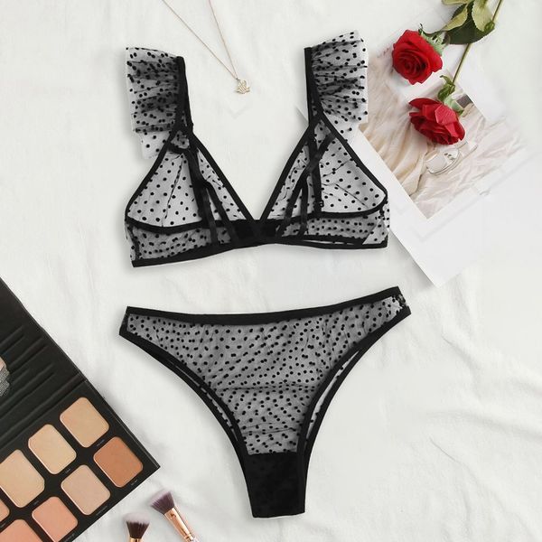 plus size lingerie erotic underwear polka dot mesh frill trim lace lingerie set lace invisible bra set bras for women, Black
plus size lingerie erotic underwear polka dot mesh frill trim lace lingerie set lace invisible bra set bras for women, Black