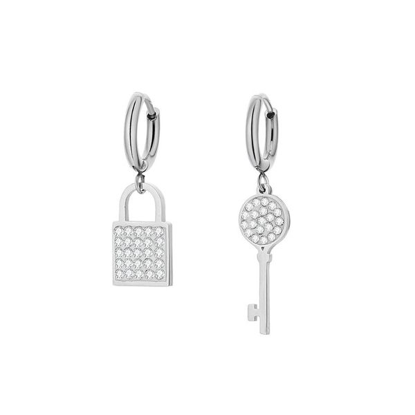 hoop & huggie stainless steel key lock earrings for women cz zircon jewelry female small padlock korean rose gold color earring gift 2021, Golden;silver
hoop & huggie stainless steel key lock earrings for women cz zircon jewelry female small padlock korean rose gold color earring gift 2021, Golden;silver