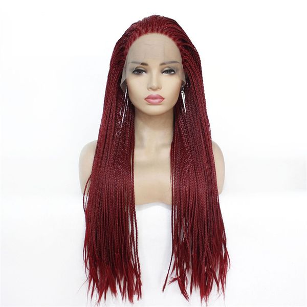 hd box braided synthetic lace front wig burgundy simulation human braiding hair frontal long braids wigs 180903-1557, Black;brown
hd box braided synthetic lace front wig burgundy simulation human braiding hair frontal long braids wigs 180903-1557, Black;brown