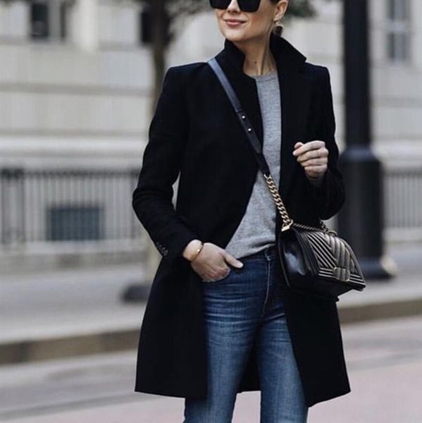 fashion solid color warm women's long coat winter black trench coat feminino trench mujer, Tan;black
fashion solid color warm women's long coat winter black trench coat feminino trench mujer, Tan;black