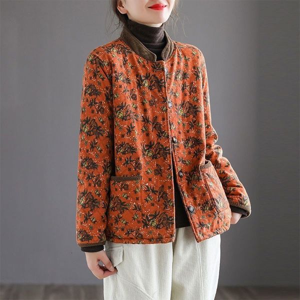 women's jackets arrival autumn arts style women long sleeve single breasted loose thicken warm vintage print cotton coats v117 lf6n, Black;brown
women's jackets arrival autumn arts style women long sleeve single breasted loose thicken warm vintage print cotton coats v117 lf6n, Black;brown