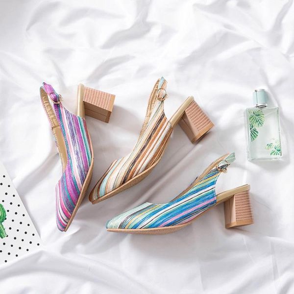 dress shoes 2021 rainbow color woman pumps slip-on 5cm slingback chunky low square high heel single pointed toe for size 32-50, Black
dress shoes 2021 rainbow color woman pumps slip-on 5cm slingback chunky low square high heel single pointed toe for size 32-50, Black