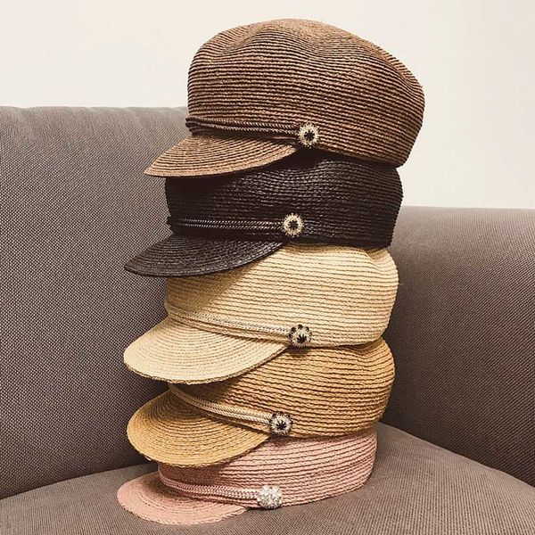 2021 new straw raffia visor cap women protection wide brim sun adjustable beach kuntucky derby summer hat so6v, Blue;gray
2021 new straw raffia visor cap women protection wide brim sun adjustable beach kuntucky derby summer hat so6v, Blue;gray