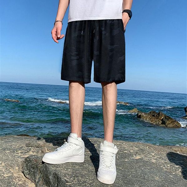 men's shorts summer thin quick drying ice silk casual pants oversize 5-point sports loose beach large underpants, White;black
men's shorts summer thin quick drying ice silk casual pants oversize 5-point sports loose beach large underpants, White;black