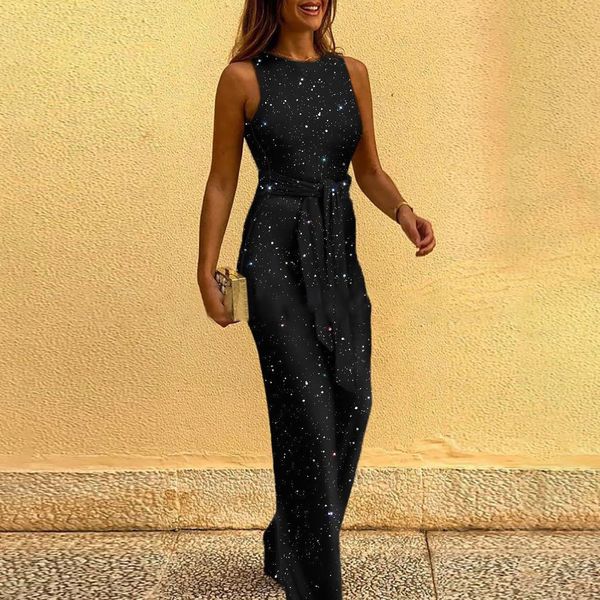 2021 new women elegant sequin glitter shiny jumpsuit sleeveless backless bandage playsuits wide leg trousers overalls z31g, White;black
2021 new women elegant sequin glitter shiny jumpsuit sleeveless backless bandage playsuits wide leg trousers overalls z31g, White;black