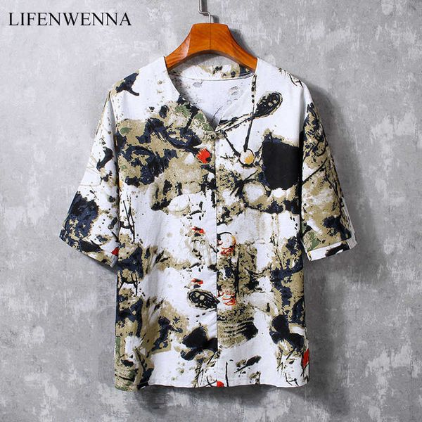 lifenwenna chinese style men's t shirt summer casual flower print v neck short sleeve t shirts mens linen hip hop tees m-5xl 210528, White;black
lifenwenna chinese style men's t shirt summer casual flower print v neck short sleeve t shirts mens linen hip hop tees m-5xl 210528, White;black