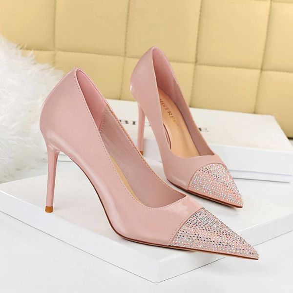 dress shoes bigtree rhinestone woman pumps pu leather women high heels fashion stiletto size 43, Black
dress shoes bigtree rhinestone woman pumps pu leather women high heels fashion stiletto size 43, Black