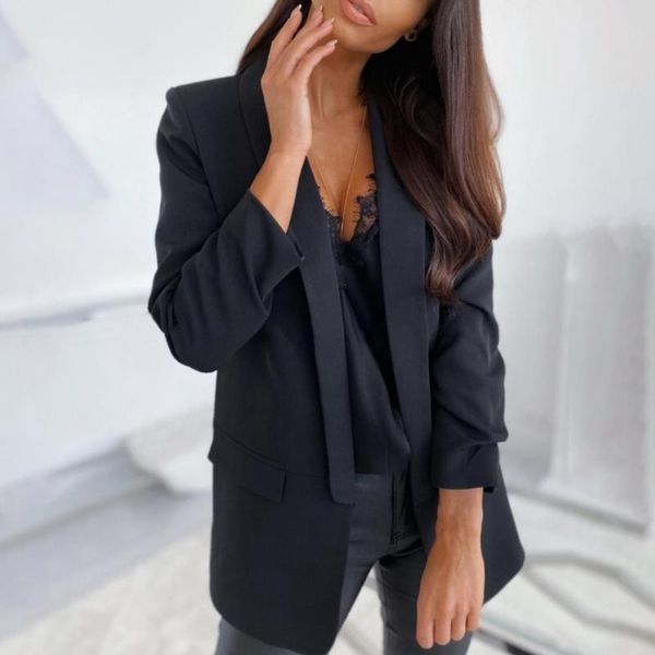 women's suits & blazers women blazer long sleeve solid color shawl collar cardigan temperament lady coat streetwear autumn, White;black
women's suits & blazers women blazer long sleeve solid color shawl collar cardigan temperament lady coat streetwear autumn, White;black