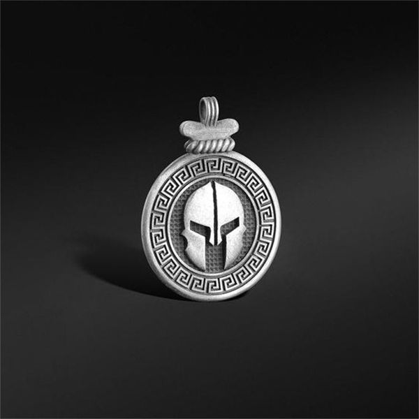 spartan warrior helmet round pure tin men's pendant autumn winter sweater chain necklace, Silver
spartan warrior helmet round pure tin men's pendant autumn winter sweater chain necklace, Silver