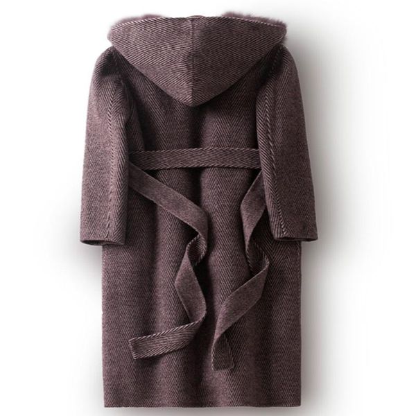 women's fur & faux real coat hooded winter jacket for women clothes 2021 korean thick warm liner parka ladies long belt 178, Black
women's fur & faux real coat hooded winter jacket for women clothes 2021 korean thick warm liner parka ladies long belt 178, Black