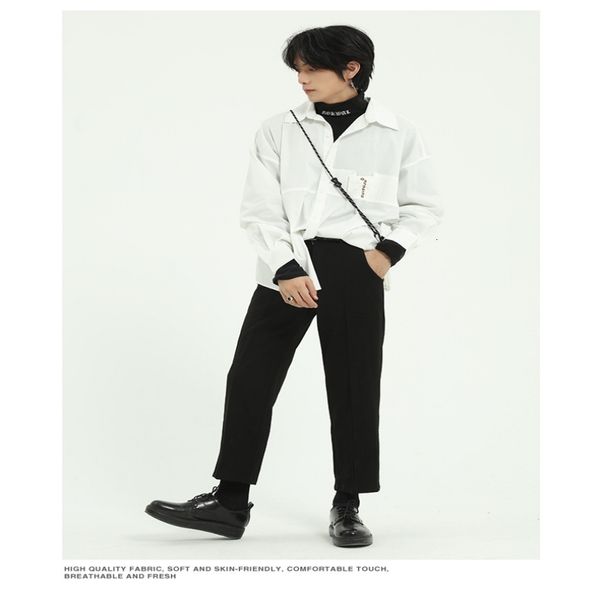 2021 autumn new korean loose tide brand long-sleeved solid color men's casual hong kong style simple shirt jacket xo3d, White;black
2021 autumn new korean loose tide brand long-sleeved solid color men's casual hong kong style simple shirt jacket xo3d, White;black