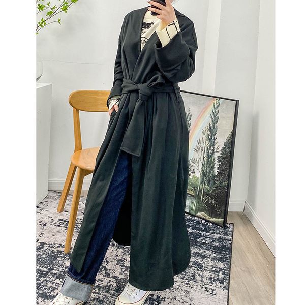 2021 new autumn winter women jacket long style split simple casual coats d51g, Black;brown
2021 new autumn winter women jacket long style split simple casual coats d51g, Black;brown