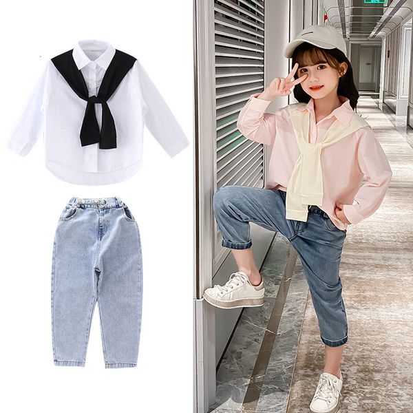 2021 new teenage fashionable blouse 2-pant suit long spring for girls clothes rzde, White
2021 new teenage fashionable blouse 2-pant suit long spring for girls clothes rzde, White
